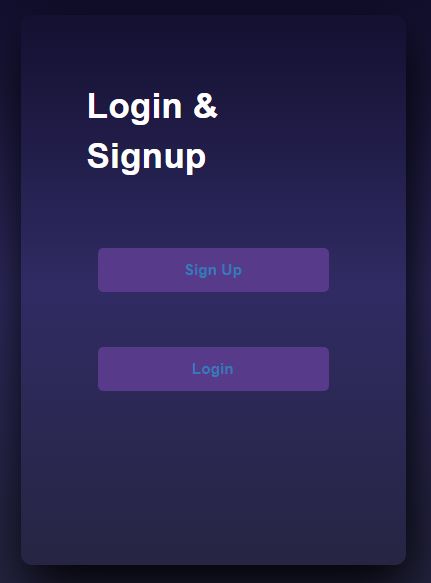 login and signup